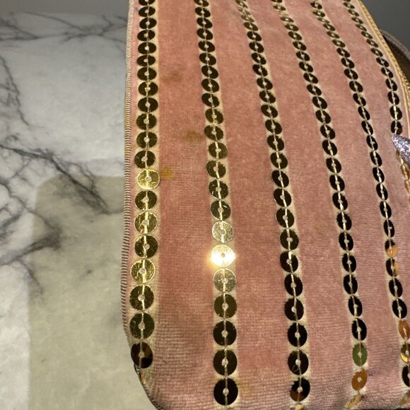 Y2K Juicy Couture Velvet Wristlet Handbag Wallet Pink Rose Gold Valentines Day - Picture 12 of 12